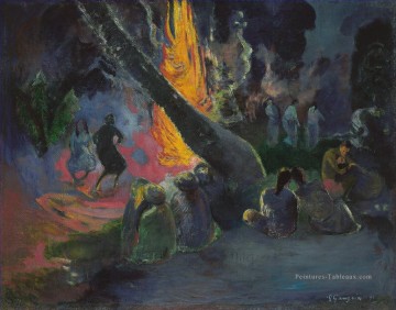 Paul Gauguin œuvres - The Fire Dance Paul Gauguin